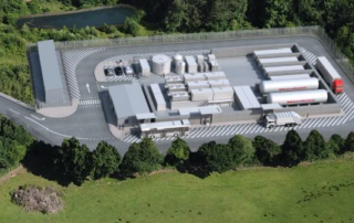Bird's-eye view of the proposed green hydrogen production facility
